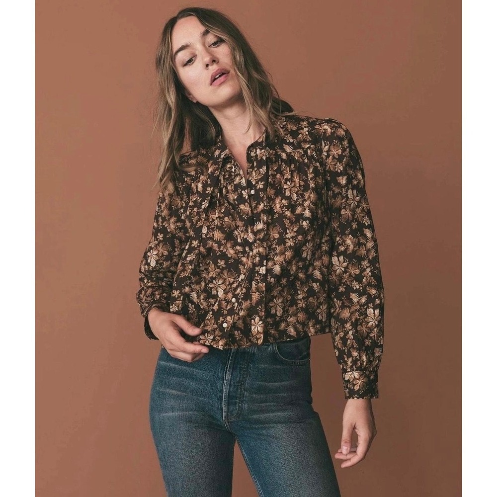 NWT Doen Norma Top in Fern Grove Floral Size XS